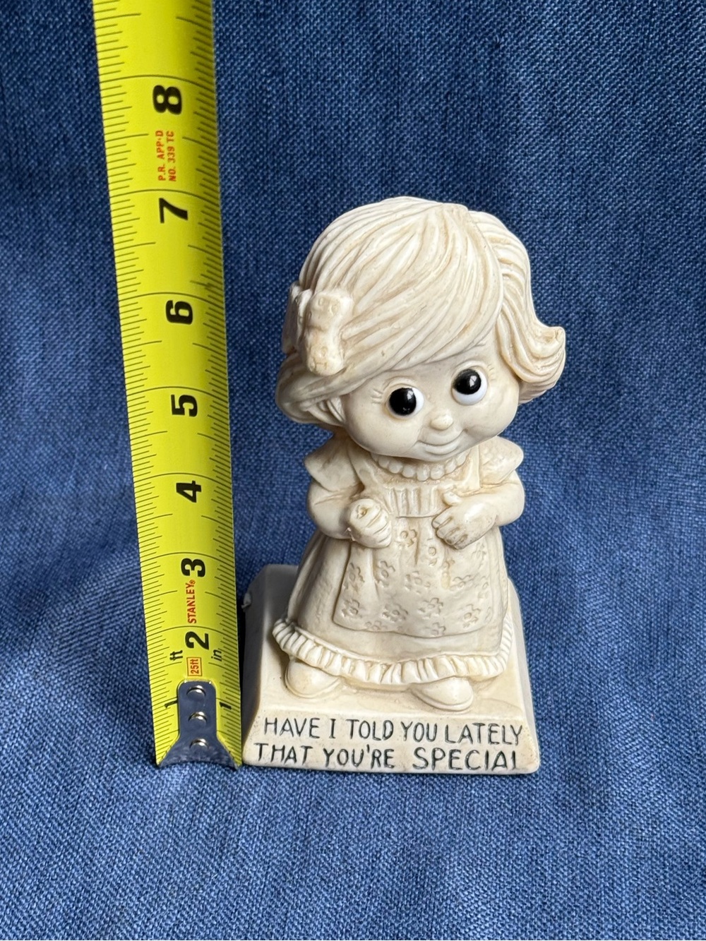 1973 Vintage Wallace Berrie Big Eyes Special Girl Figurine 9091